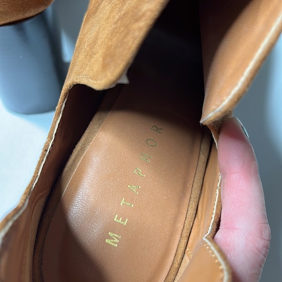 Metaphor Regina style open toe Brown Faux suede heels - Picture 6 of 8